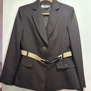 Tahari Brown Blazer with Belt